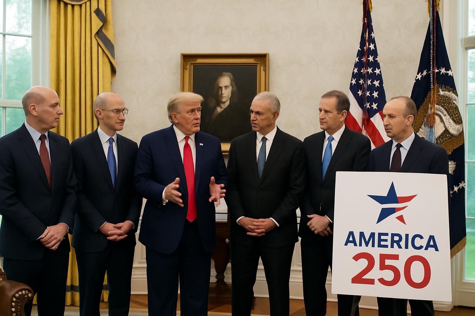 commissioners of nfl, nba, nhl, mlb, and mls meet with trump to discuss america 250 initiatives and their impact on sports and national heritage - the athletic.
