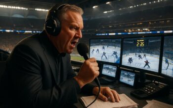 discover how announcer alan roach brought his fast-paced calling style from the super bowl to olympic hockey in milan, racing against the clock to deliver thrilling play-by-play commentary.
