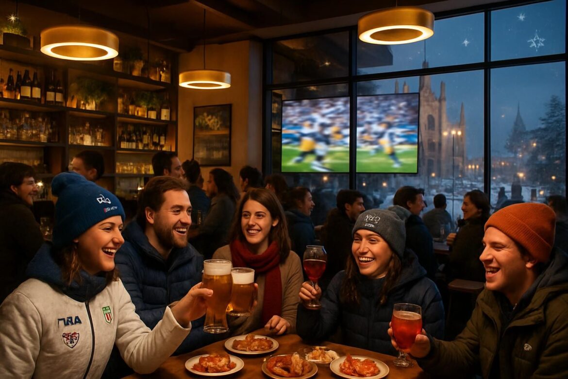 Milan Sports Bar Buzzes as Super Bowl 60 Draws Winter Olympic Visitors